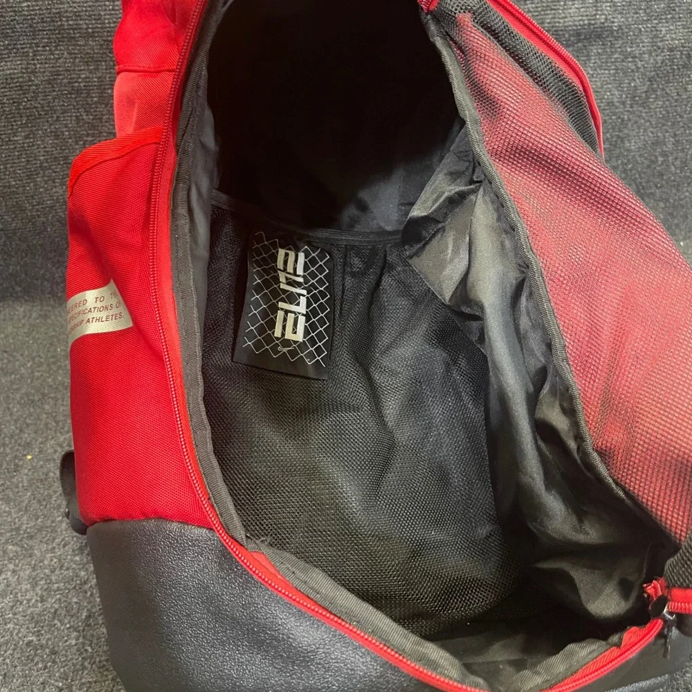 Nike Hoops BA6164-658 Elite Pro Basketball 32L Red/Black Max Air Straps Backpack